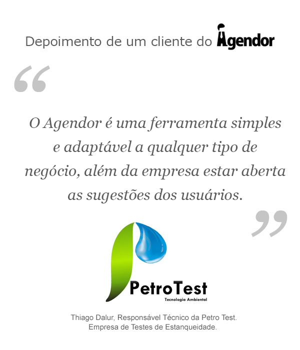 Case de sucesso do Agendor: Petrotest