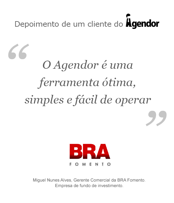 Case de sucesso do Agendor: BRA Fomento Mercantil